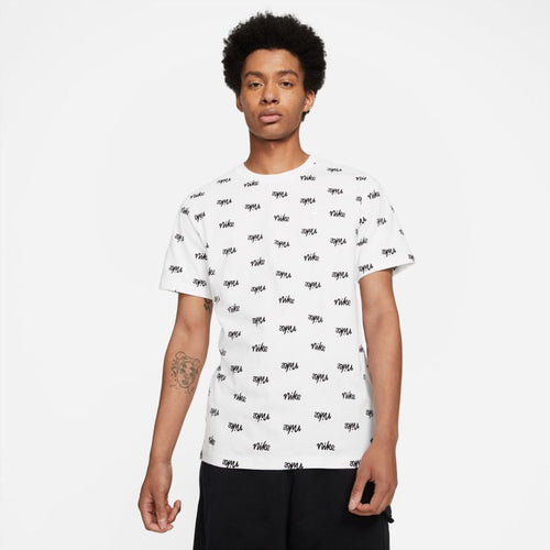 T-shirt con logo Nike Sportswear - bianca/nera - Footkorner