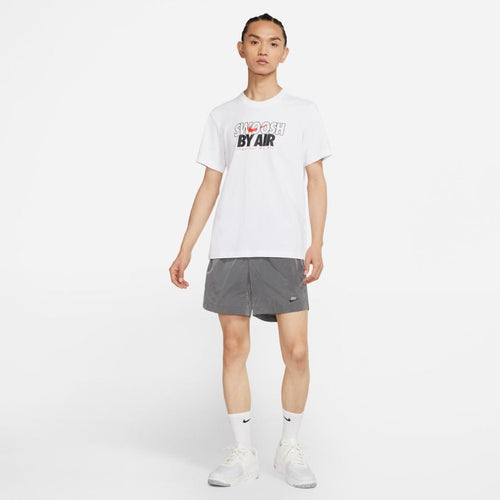T-Shirt Nike Sportswear Swoosh – Weiß/Noir/Rouge - Footkorner