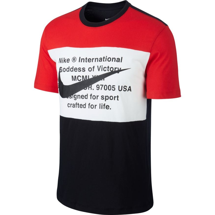 FootkornerT-Shirt Nike Sportswear Swoosh – Schwarz/Weiß/Rot
