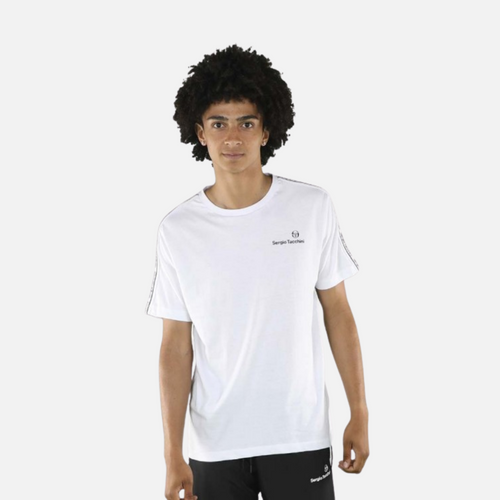 Maglietta Sergio Tacchini Nastro - Bianco/Nero - Footkorner