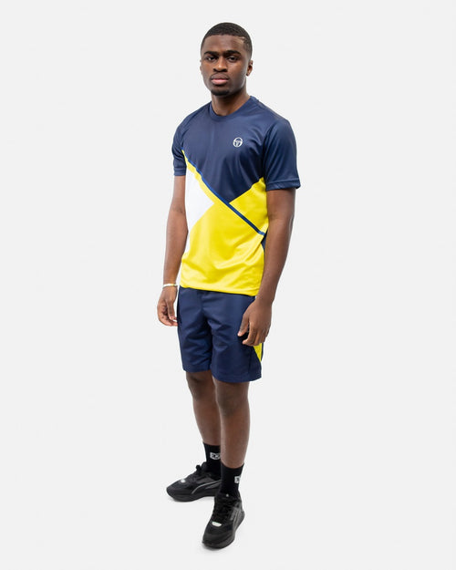 T-Shirt Sergio Tacchini Scaleno - Blu/Bianco/Giallo - Footkorner