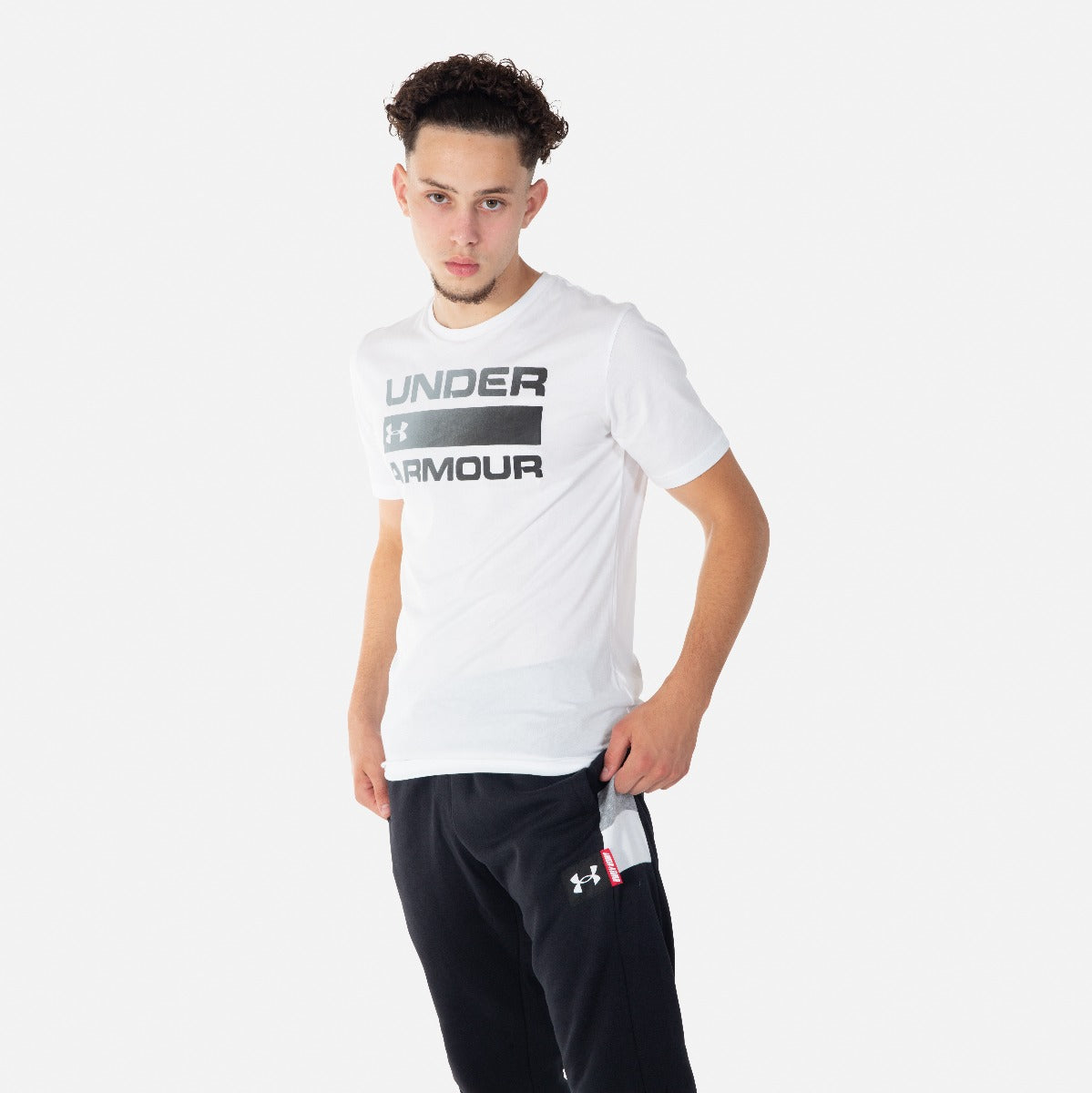 T-shirt Under Armour Wordmark - Blanc/Noir