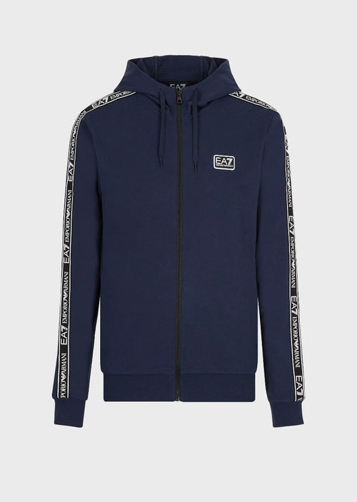 Emporio Armani EA7 Logo Series Chaqueta con capucha - Azul - Footkorner