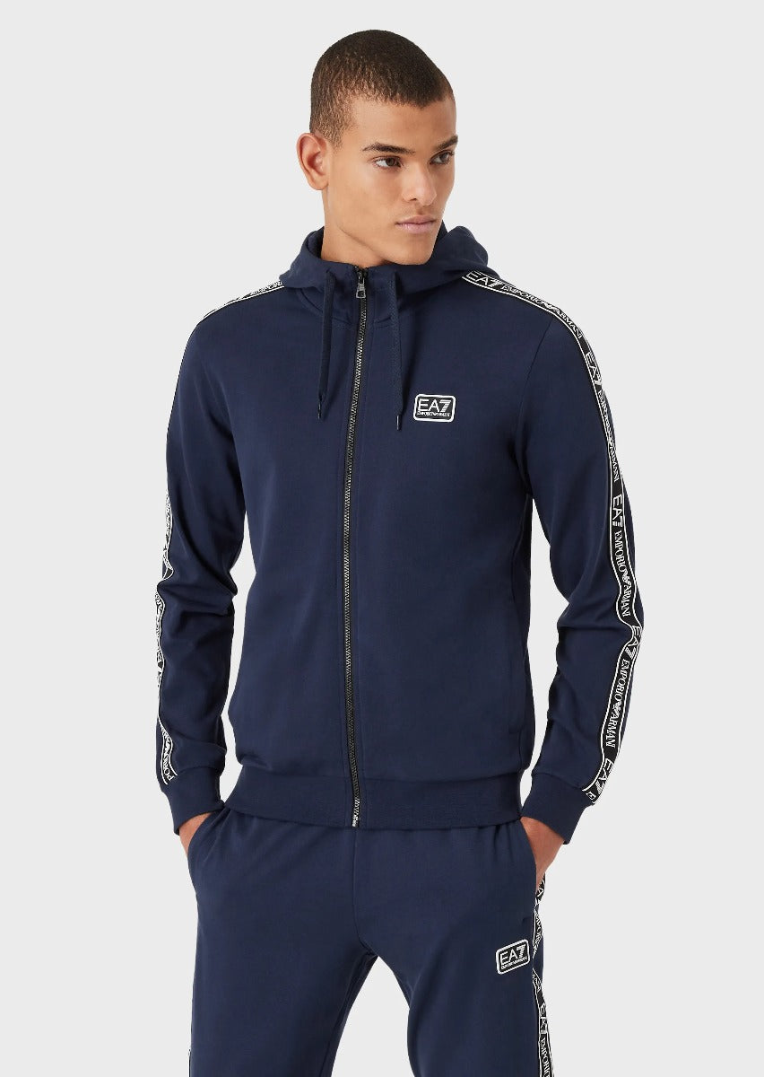FootkornerEmporio Armani EA7 Logo Series Chaqueta con capucha - Azul