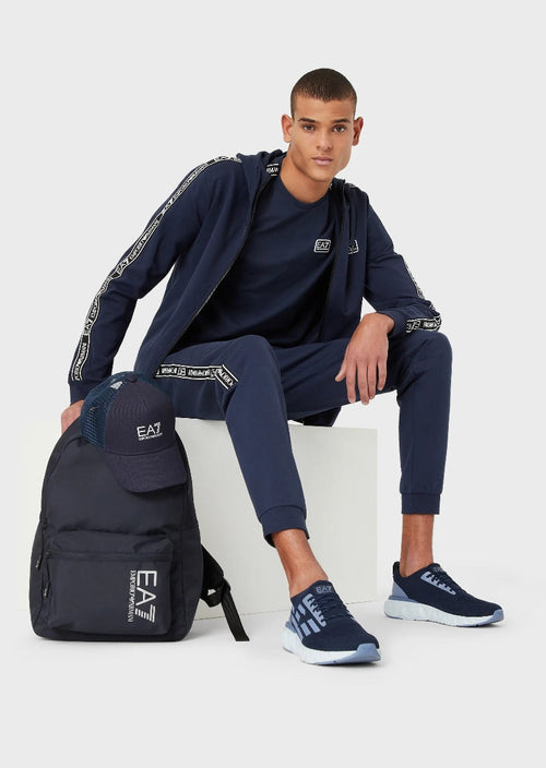 Emporio Armani EA7 Logo Series Chaqueta con capucha - Azul - Footkorner