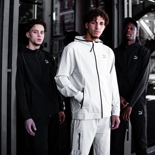 Chaqueta con capucha Puma Woven - Gris - Footkorner