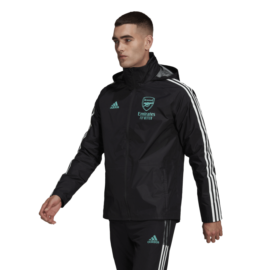 Arsenal Waterproof Jacket 2021/2021 - Black/Green