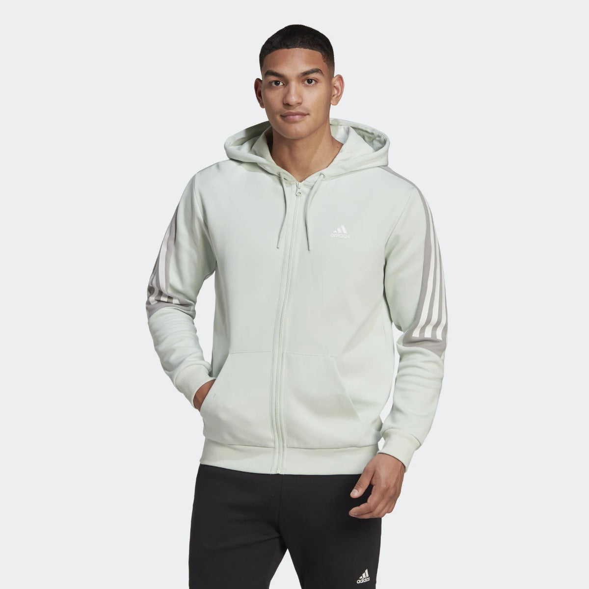 Adidas 3 Stripes Future Icons Hooded Jacket - Gray