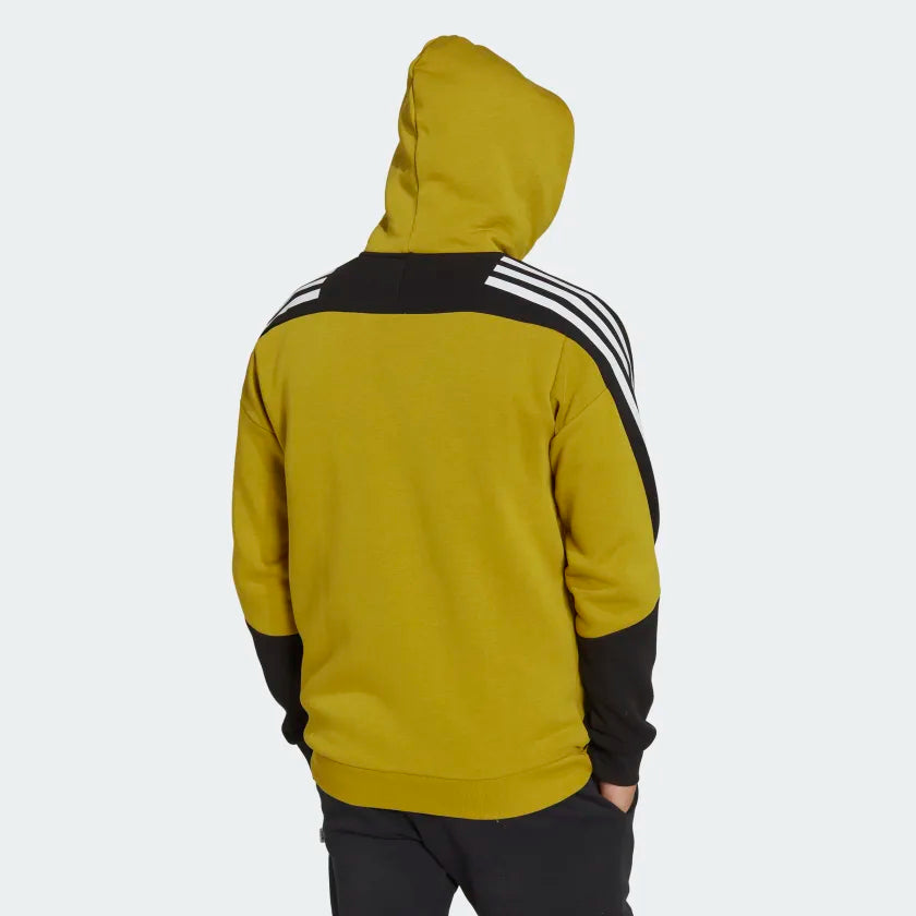 Felpa con cappuccio Adidas 3 Stripe Future Icons - Giallo/Nero/Bianco