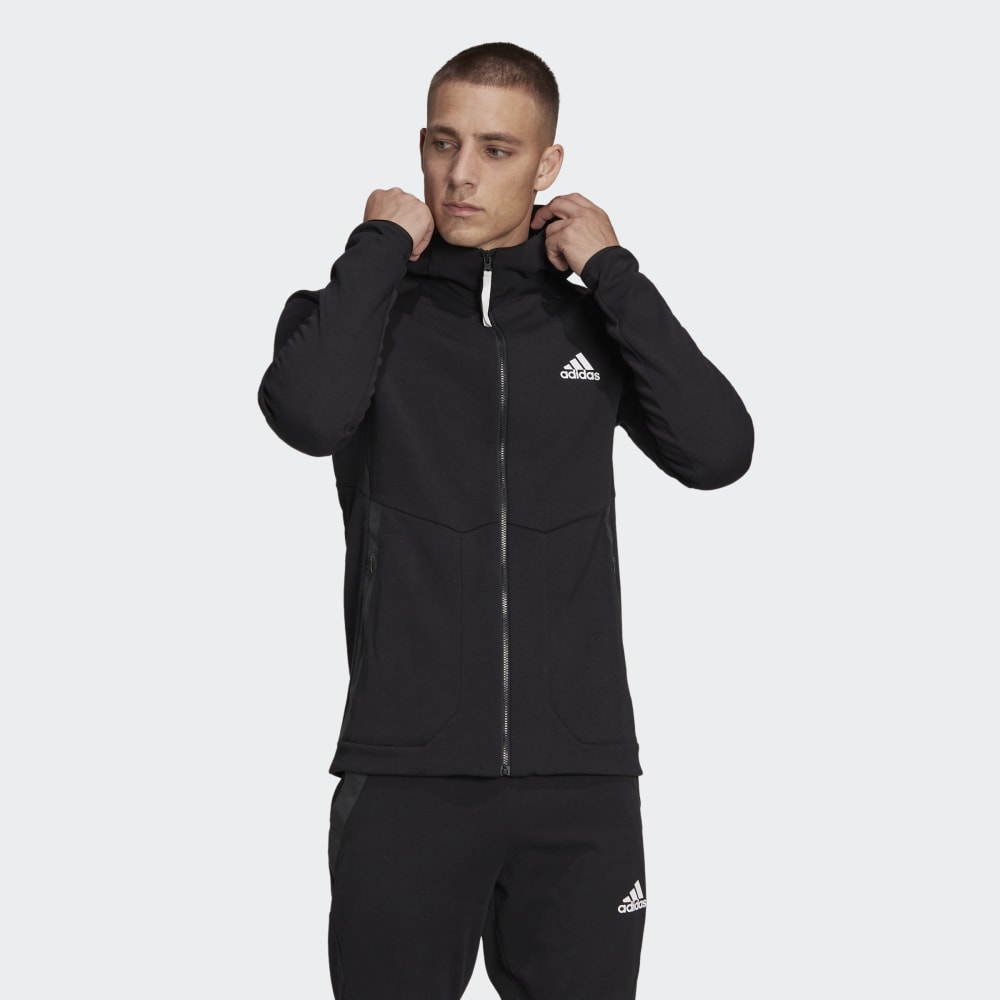 Adidas Designed For Gameday Hooded Jacket - Black
