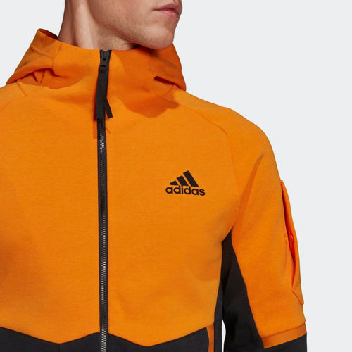 Felpa con cappuccio Adidas Designed For Gameday - nera/arancione - Footkorner