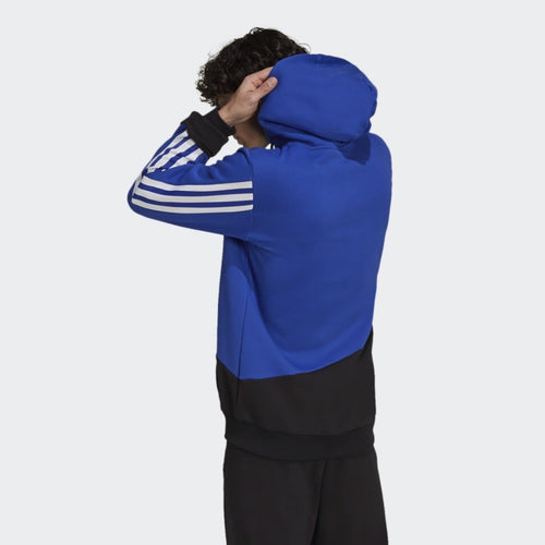 Adidas Sportswear Colorblock Hooded Jacket - Blue/Black - Footkorner