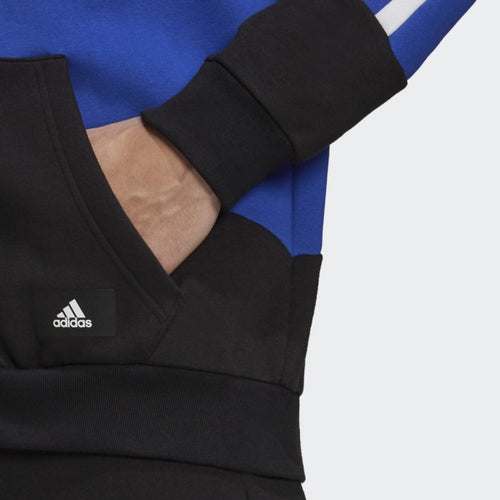Adidas Sportswear Colorblock Hooded Jacket - Blue/Black - Footkorner