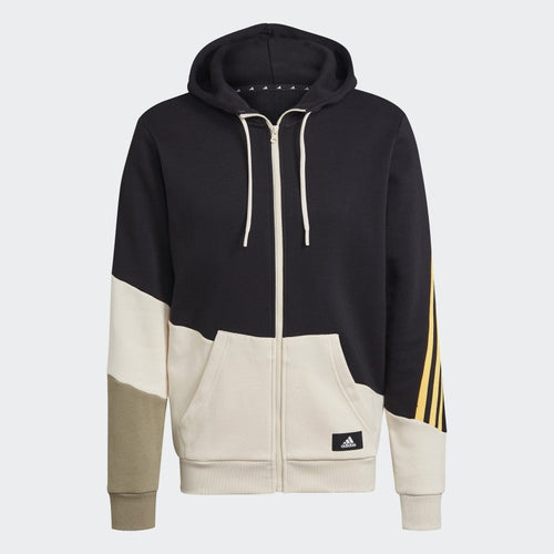 Adidas Sportswear Colorblock Hooded Jacket - Black/Beige - Footkorner