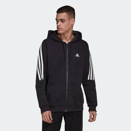 Chaqueta con capucha adidas Sportswear - Negro/Blanco - Footkorner