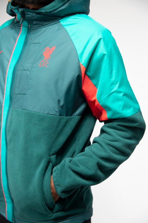 Veste à capuche Liverpool - Vert/Rouge - Footkorner