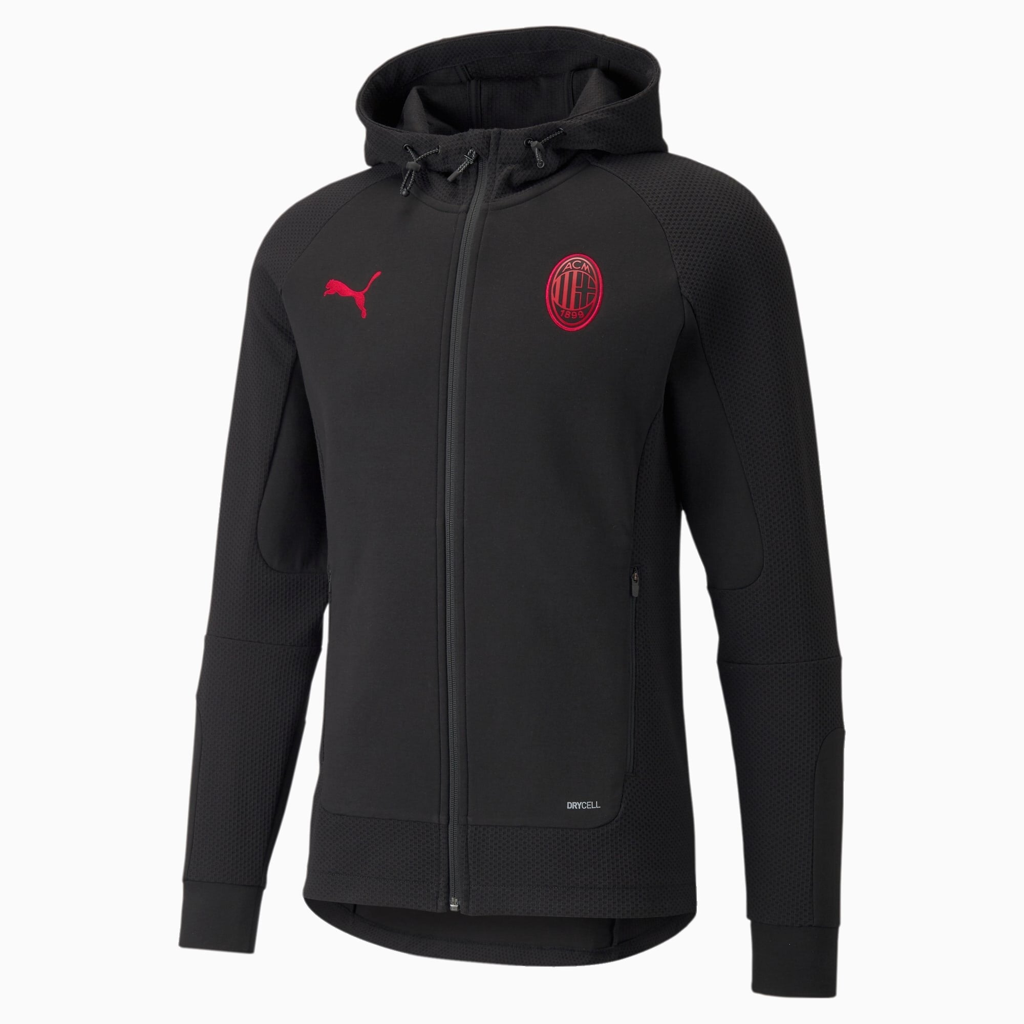 FootkornerAC Milan Casuals Hooded Jacket 2021/2022 - Black