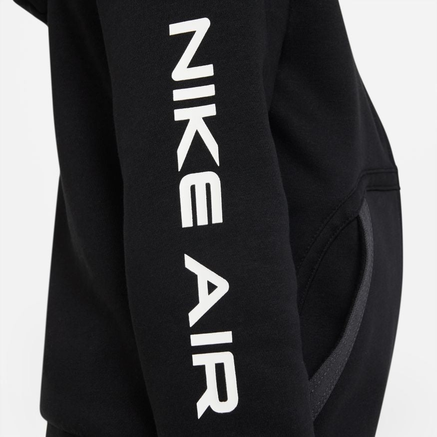 Felpa con cappuccio Nike Air Fleece Junior - nera/grigia