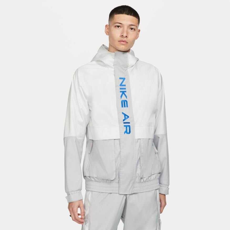 FootkornerChaqueta con capucha Nike Air - Gris/Blanco