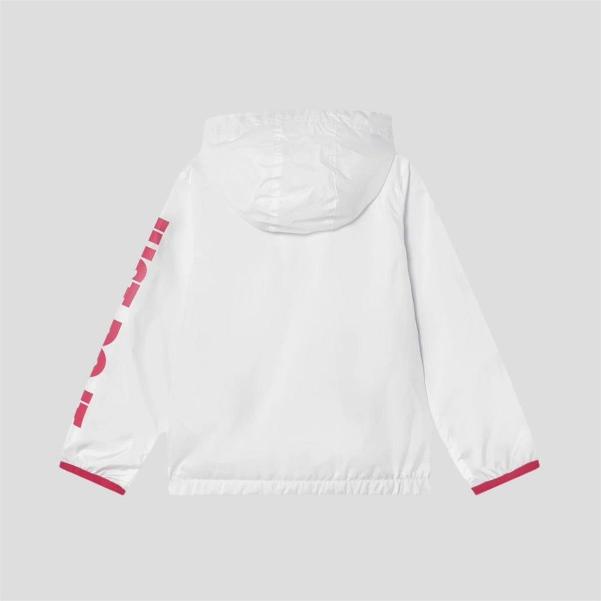 Nike Kinder-Kapuzenjacke – Weiß/Schwarz/Rosa
