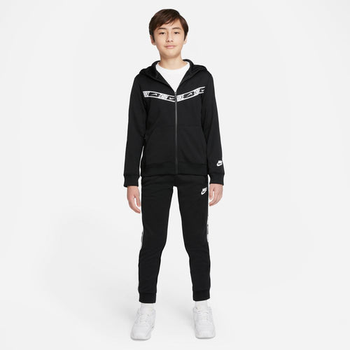 Felpa con cappuccio Nike Junior Repeat - nera/bianca - Footkorner