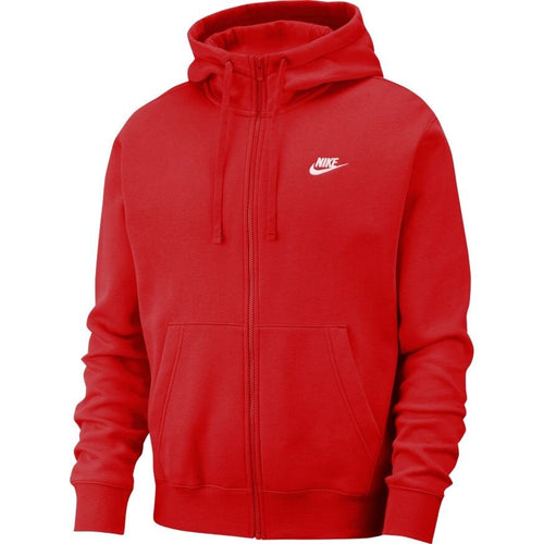 Giacca con cappuccio in pile Nike Sportswear - rossa - Footkorner