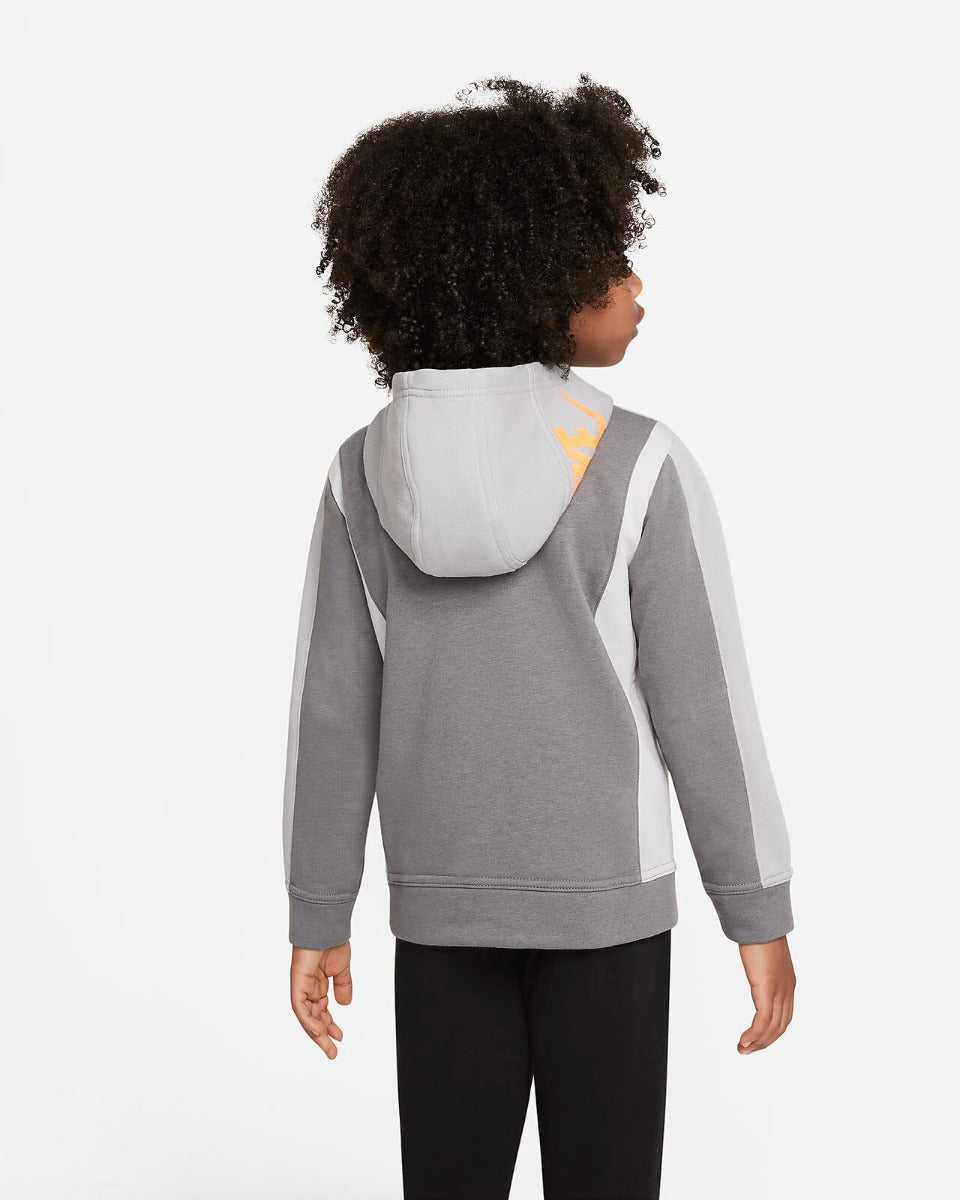 Nike Kinder Kapuzenjacke – Grau/Orange