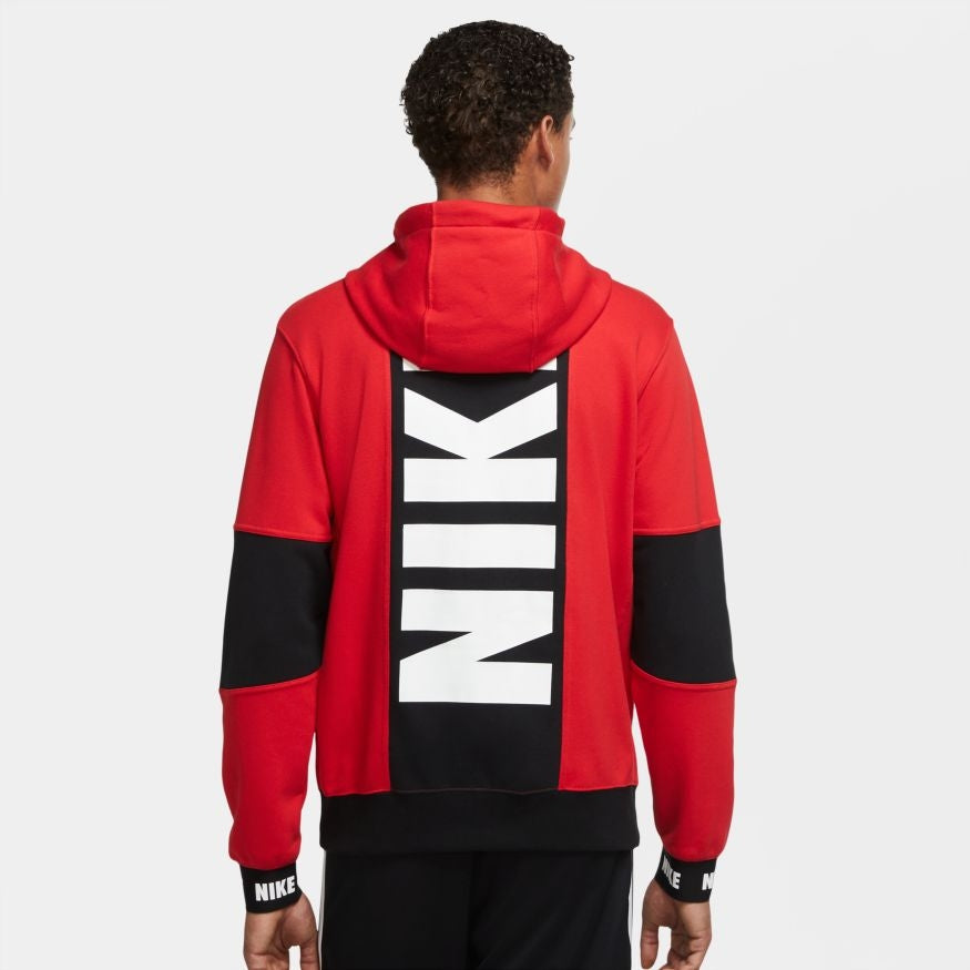 Giacca con cappuccio Nike Sportswear Essentials - nera/rossa
