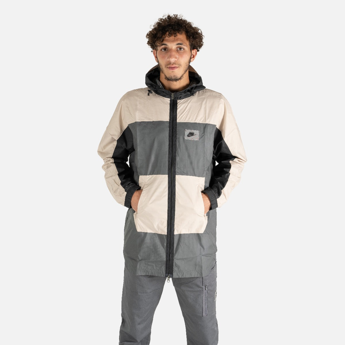Nike Sportswear Woven Jacket - Beige/Grey/Black