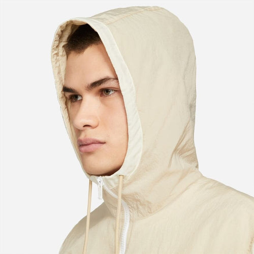Nike Sportswear Woven Hooded Jacket – Beige/Weiß - Footkorner