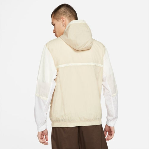 Nike Sportswear Woven Hooded Jacket – Beige/Weiß - Footkorner