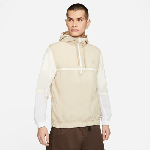 Nike Sportswear Woven Hooded Jacket – Beige/Weiß - Footkorner
