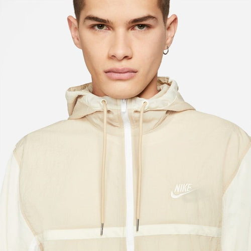 Nike Sportswear Woven Hooded Jacket – Beige/Weiß - Footkorner