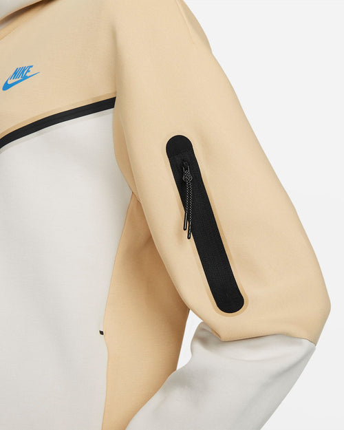 Felpa con cappuccio Nike Tech Fleece - Beige/Bianco/Blu - Footkorner