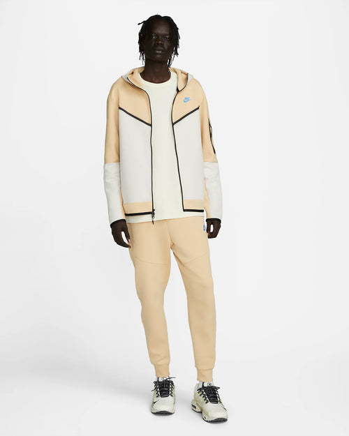 Felpa con cappuccio Nike Tech Fleece - Beige/Bianco/Blu - Footkorner