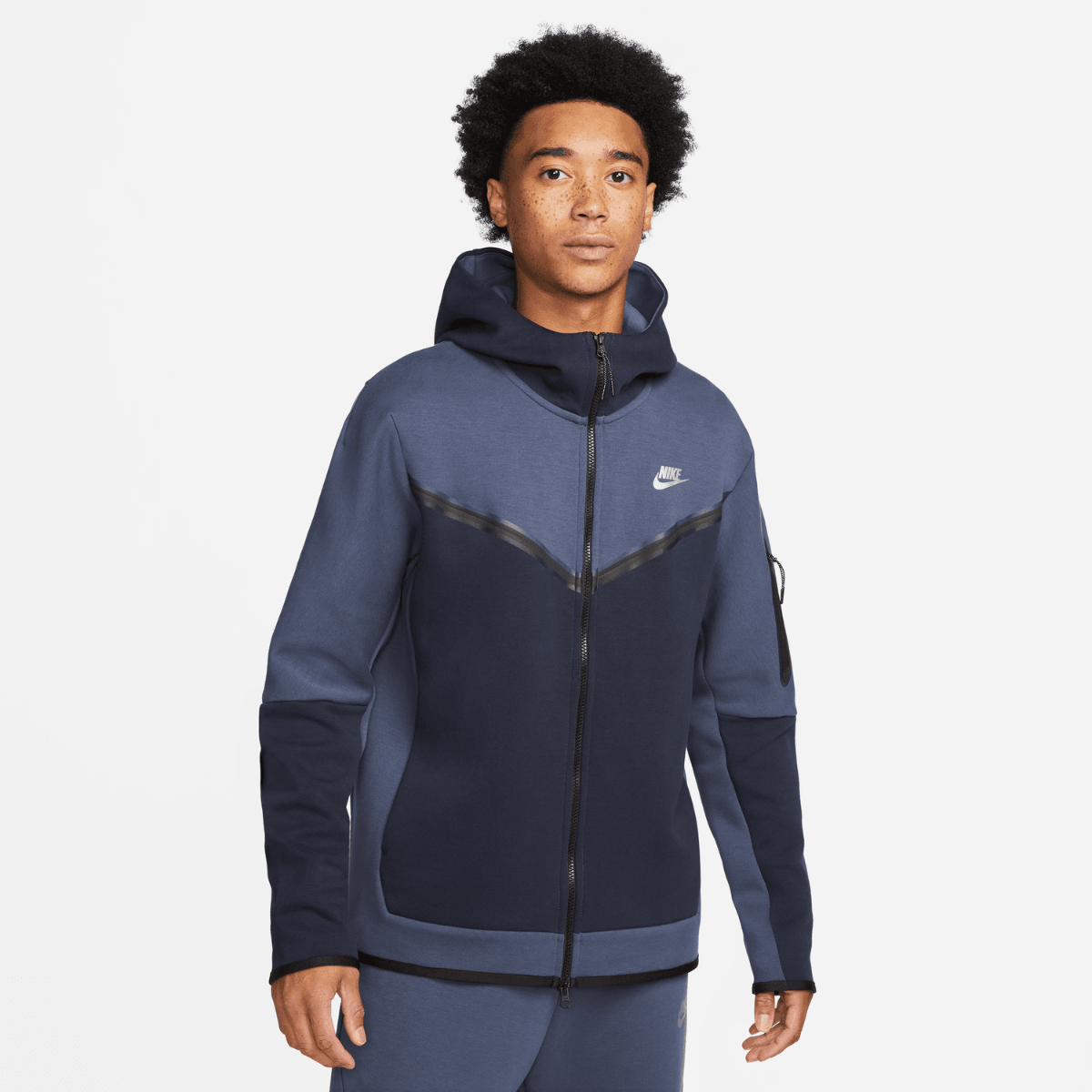 Felpa con cappuccio Nike Tech Fleece - blu/nera