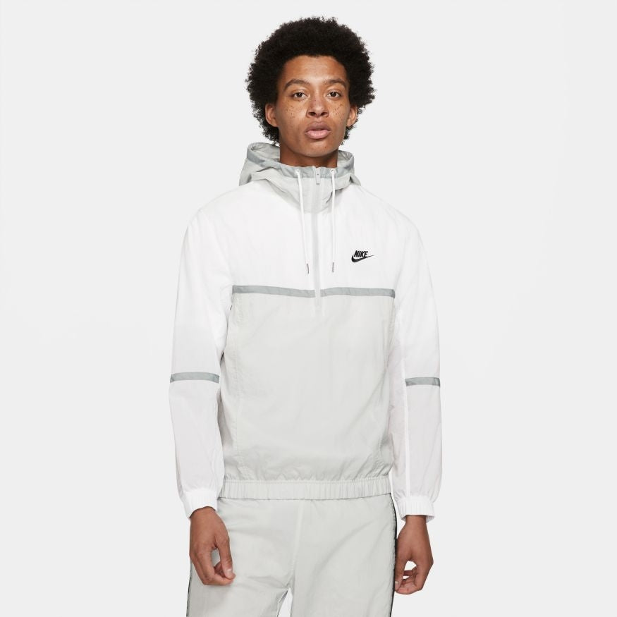 Nike Sportswear Woven Hooded Jacket - White/Grey