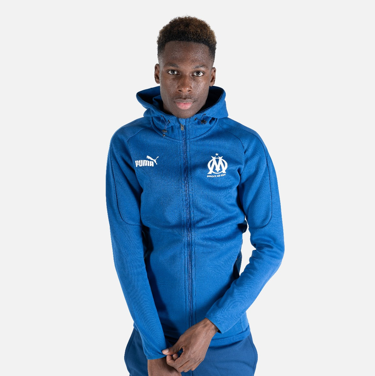 FootkornerVeste à capuche OM Casuals 2022-2023 - Bleu/Blanc