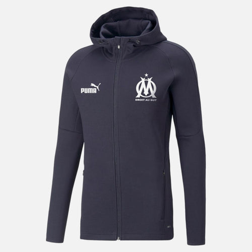 Veste à capuche OM Casuals - Gris/Blanc - Footkorner