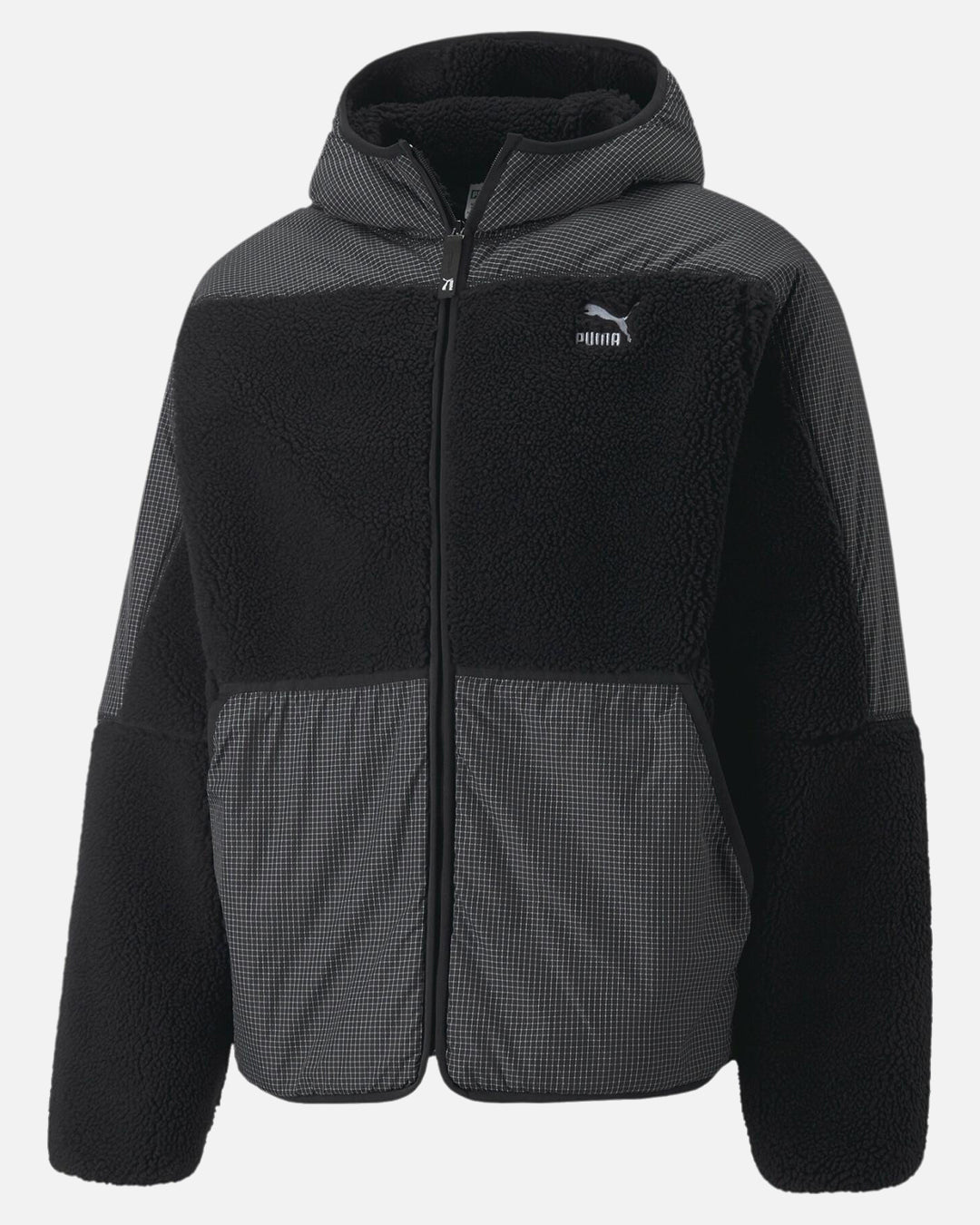 Puma Sherpa Hooded Jacket - Black