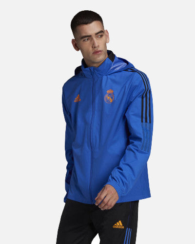 Felpa con cappuccio Real Madrid Tiro 2022 - blu/nera  - Footkorner