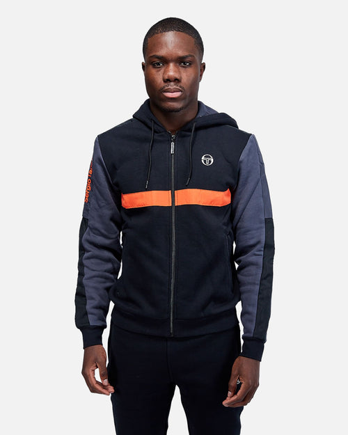Sergio Tacchini Ginnico Hooded Jacket - Black/Red - Footkorner