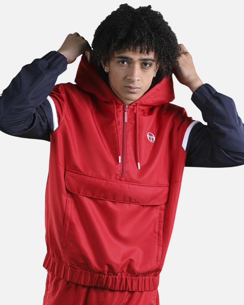 Sergio Tacchini Nion Hooded Jacket - Red/Blue - Footkorner