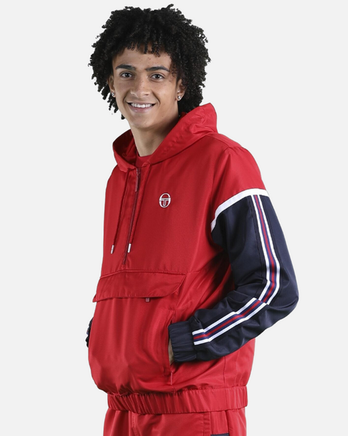Sergio Tacchini Nion Hooded Jacket - Red/Blue - Footkorner