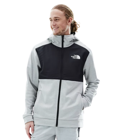 Giacca con cappuccio The North Face Ma Fleece - Grigio/Nero - Footkorner