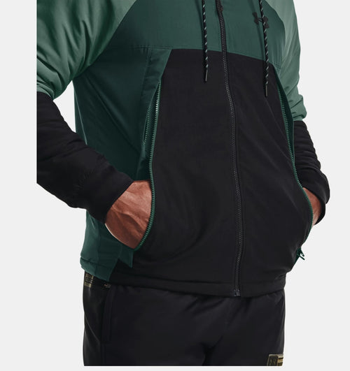 Giacca con cappuccio Under Armour Spring Insulate - nera/verde - Footkorner