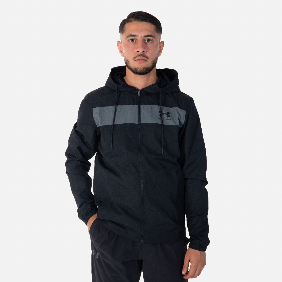Veste à capuche Under Armour Windbreaker - Noir
