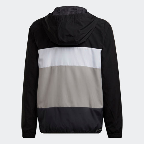 Adidas Colorblock Junior Windjacke – Schwarz/Weiß/Grau - Footkorner