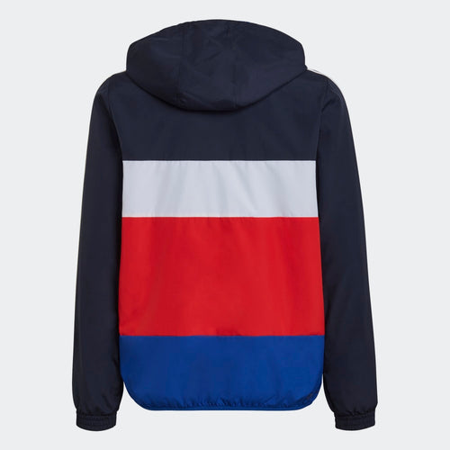 Giacca a vento Adidas Colorblock Junior - Blu/Bianco/Rosso - Footkorner