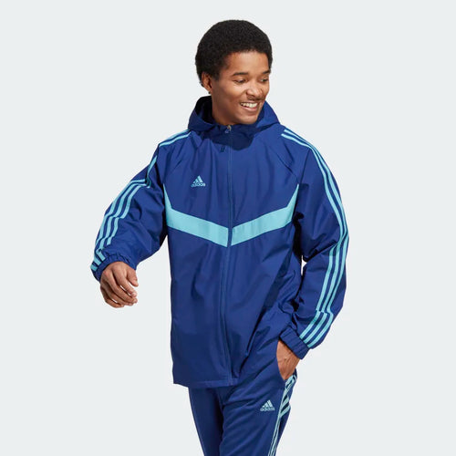 Adidas Tiro Warm Windbreaker Jacket - Blue - Footkorner